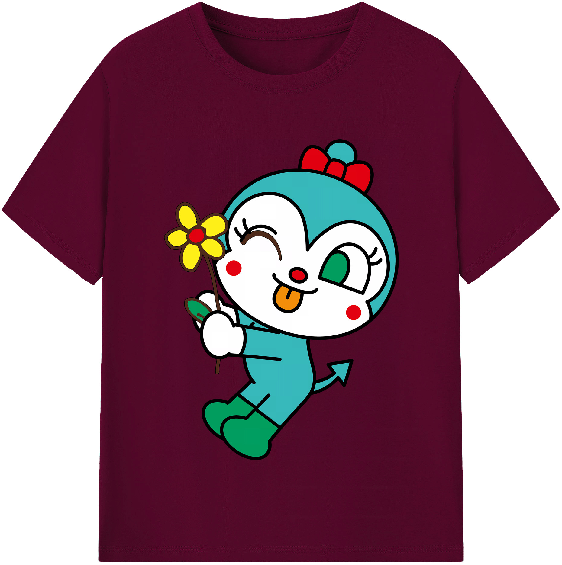 （画像用） アンパンマン Anpanman レディースカジュアルプリントTシャツ（綿100％）